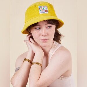 Big Bud Press Bucket Hat in Golden Yellow Corduroy- Still Full Price